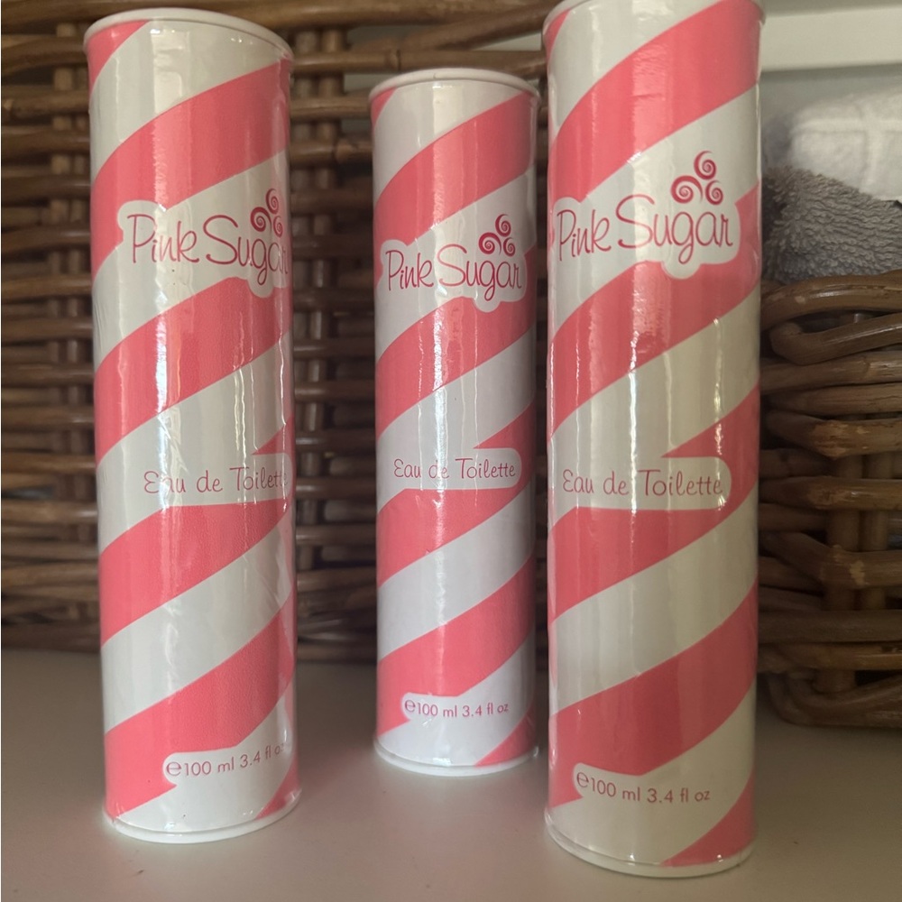 Two full bottles of Pink Sugar Perfume, Eau de Toilette for Women